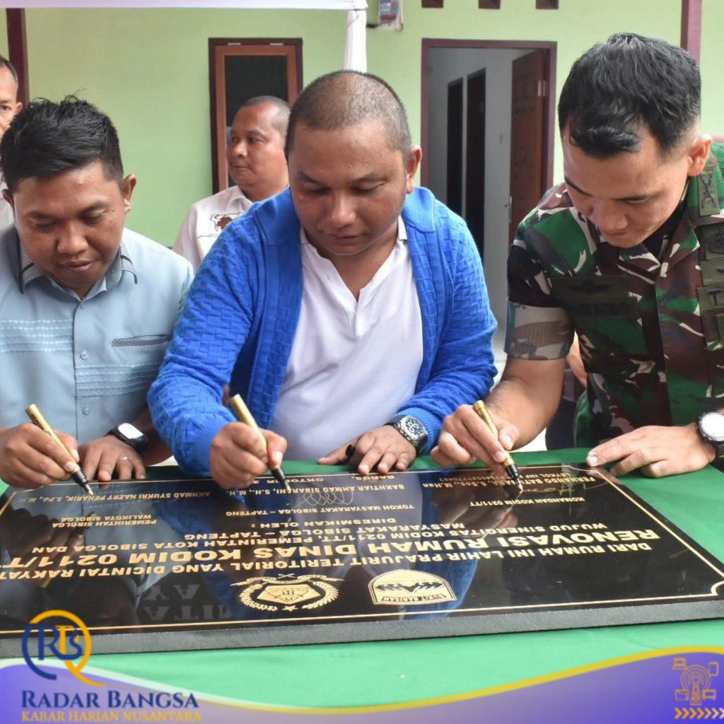 Bakhtiar Ahmad Sibarani Bersama Dandim Resmikan Rumah Dinas Koramil 01/Barus