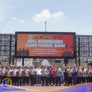 Gelar Apel Kebangsaan Buruh dan Doa Bersama di Polresta Sidoarjo