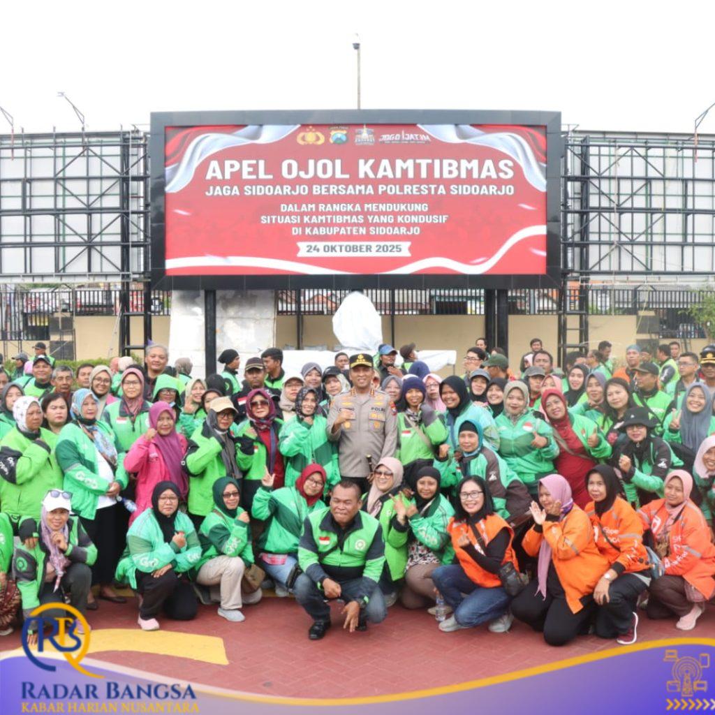 Apel Ojek Online, Siap Jaga Kamtibmas Sidoarjo
